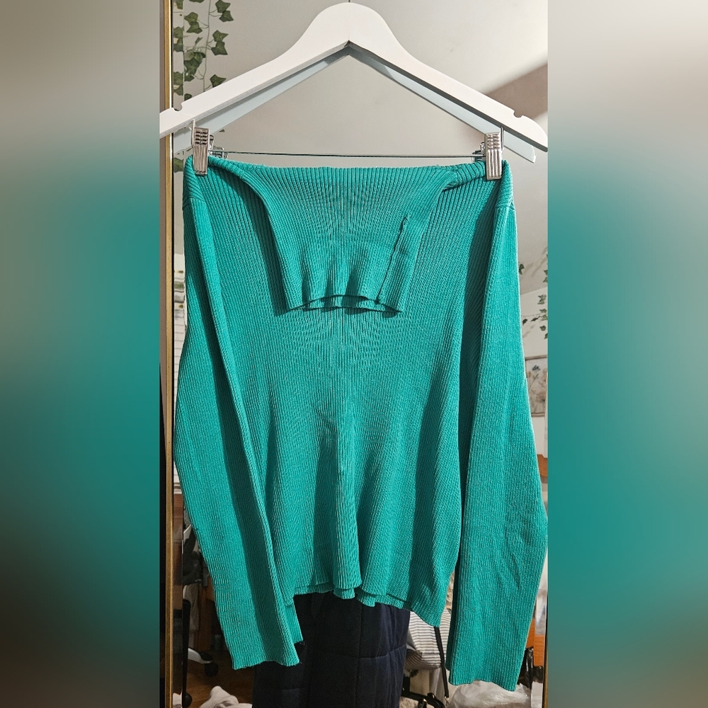 Teal Long Sleeve Knit Tuternick
